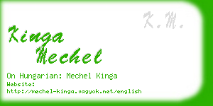 kinga mechel business card